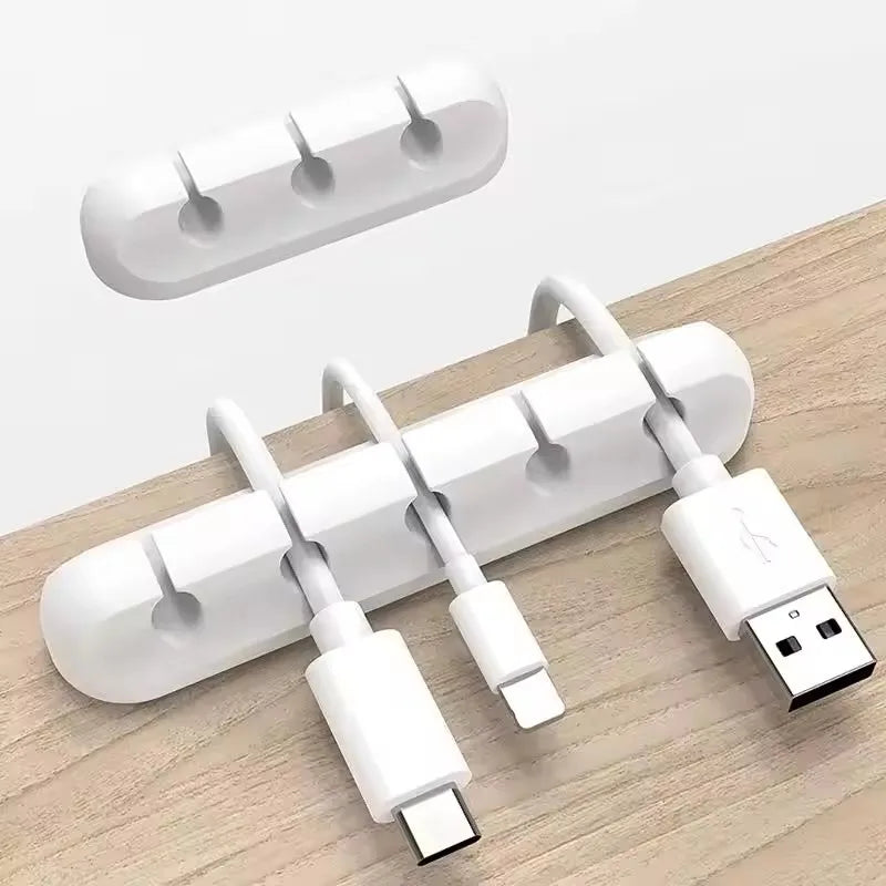 Silicone USB Cable Clip - Adhesive Desk Cord Organizer