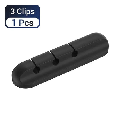 Silicone USB Cable Clip - Adhesive Desk Cord Organizer