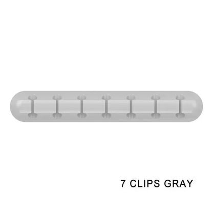 Silicone USB Cable Clip - Adhesive Desk Cord Organizer