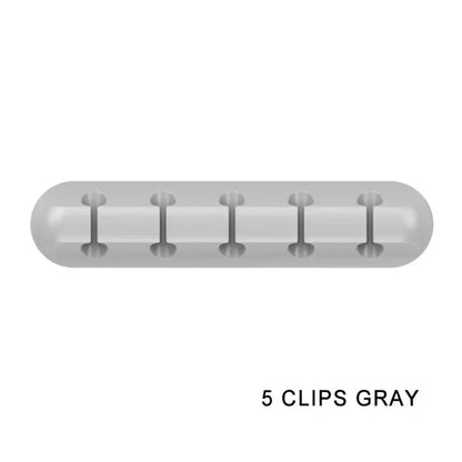 Silicone USB Cable Clip - Adhesive Desk Cord Organizer