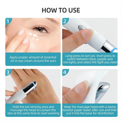LED Eye Massager Wand for Dark Circles and Puffiness