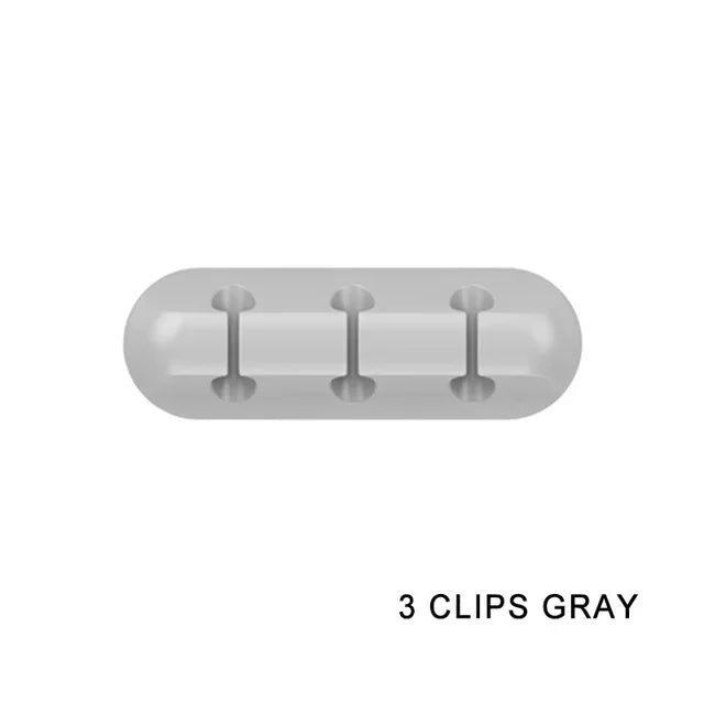 Silicone USB Cable Clip - Adhesive Desk Cord Organizer