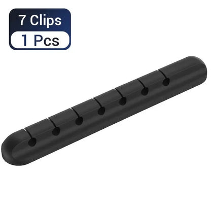 Silicone USB Cable Clip - Adhesive Desk Cord Organizer